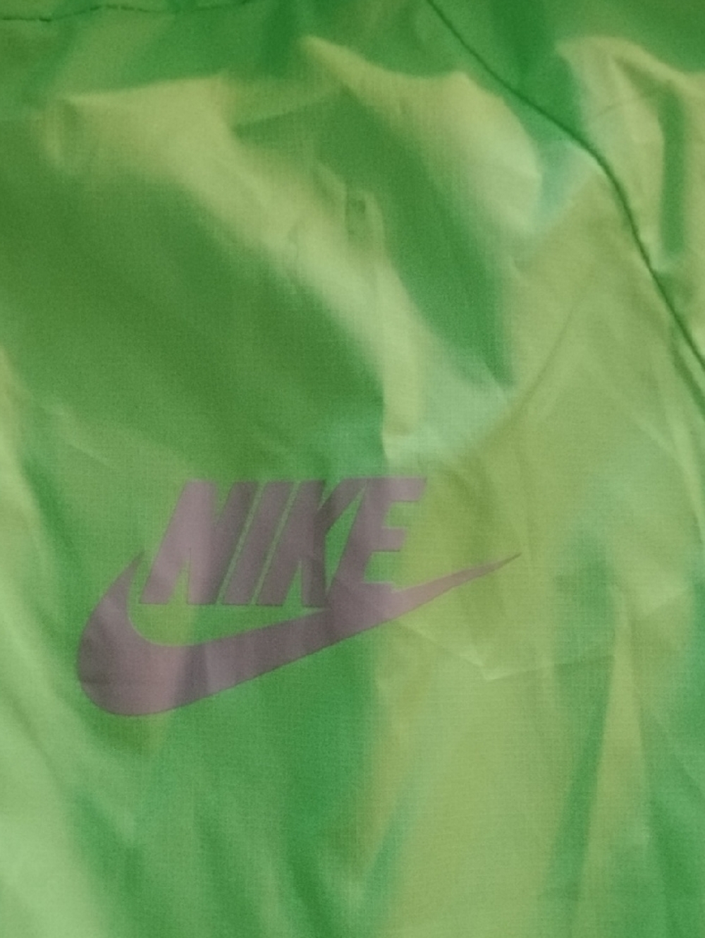 Nike Bright Green and Black Athletic Windbreaker - Picture 3 of 6